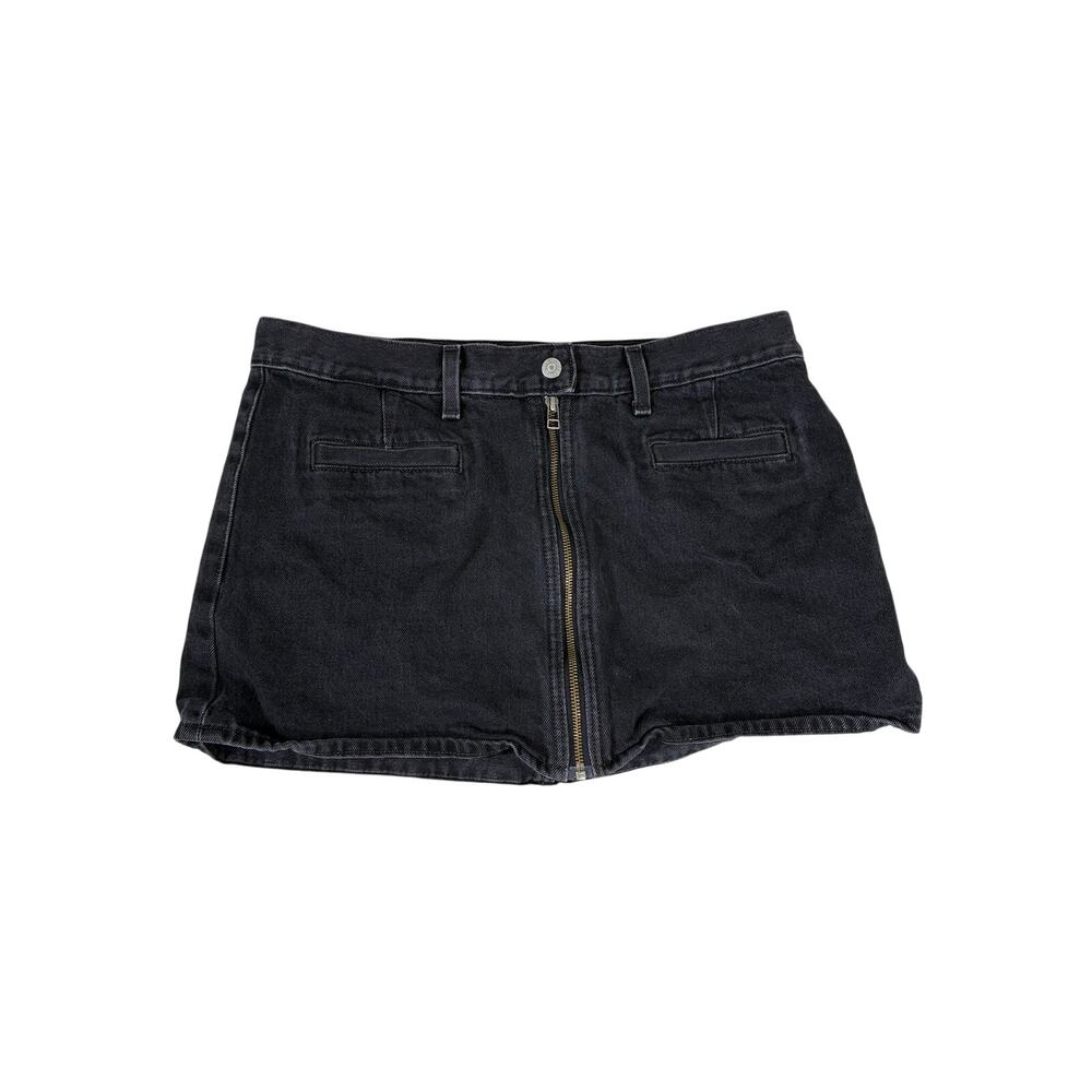 Levi’s Icon Skirt W32 Black Denim Zip Front Shorts